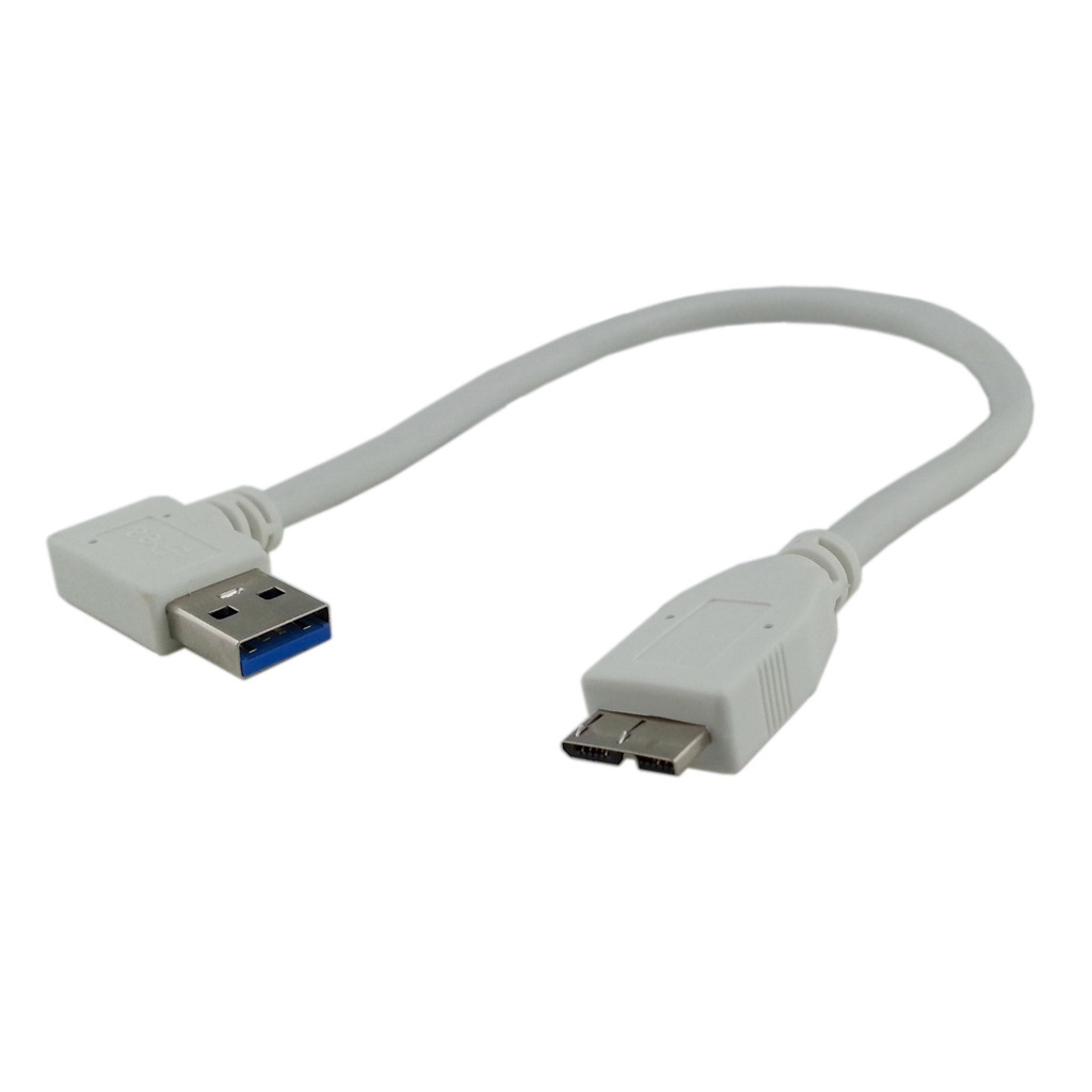 usb 3.0 公 90度弯头左侧弯对micro usb 移动硬盘 数据线 u3-023