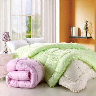 磨毛 压花超细纤维单/双人被子冬被保暖被子保暖三色被 免费加盟
