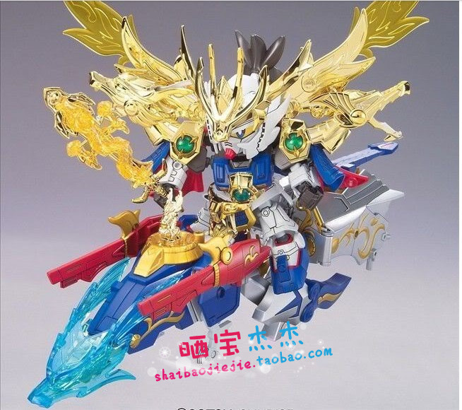 广东深圳kc三国志传益智拼装玩具敢达sd模型高达翔烈帝龙装刘备天玉铠