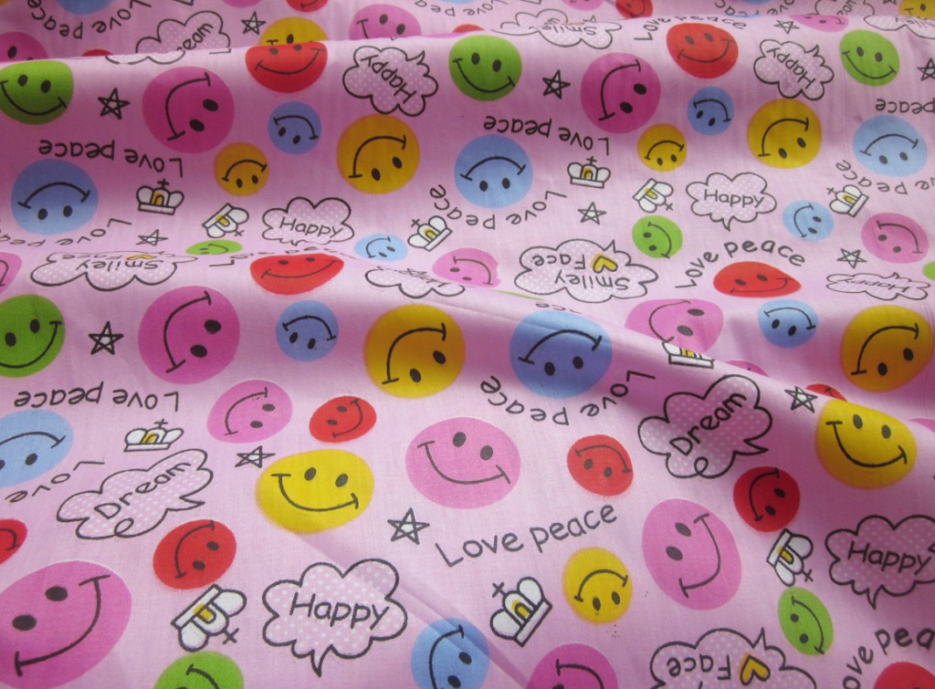 印花棉布 卡通全棉布料 160幅 足米花布 内衣布料 反穿衣布