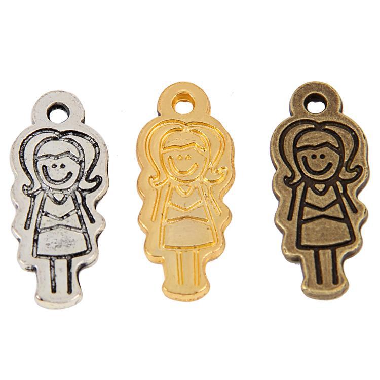 diy金属配件 韩国饰品 流行挂坠 人形挂件(50个每包)6353