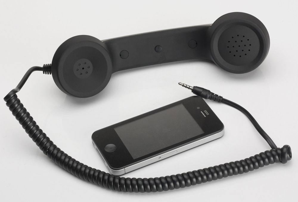 手机话筒厂家低价直iphone 4s通用防辐射 复古创座机听筒手机听筒