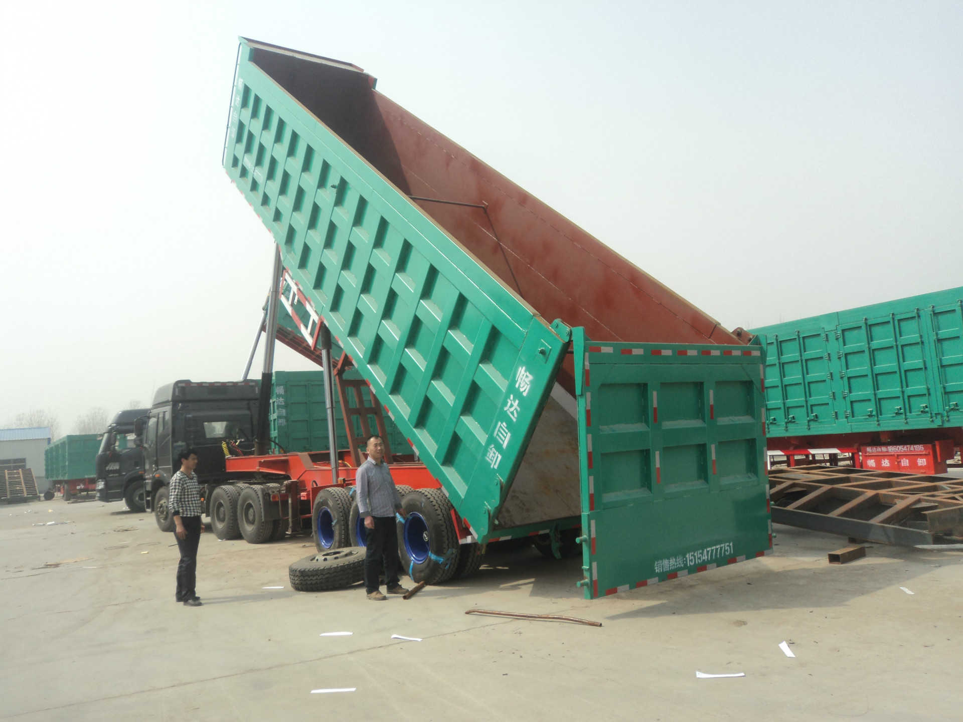 新款39吨后翻半挂车 专利后翻半挂车全国销售