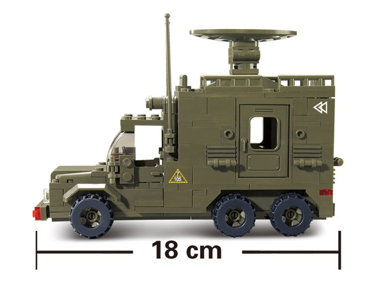 小鲁班 乐高式拼插积木 陆战部队2-雷达车b0300 科教启蒙儿童玩具