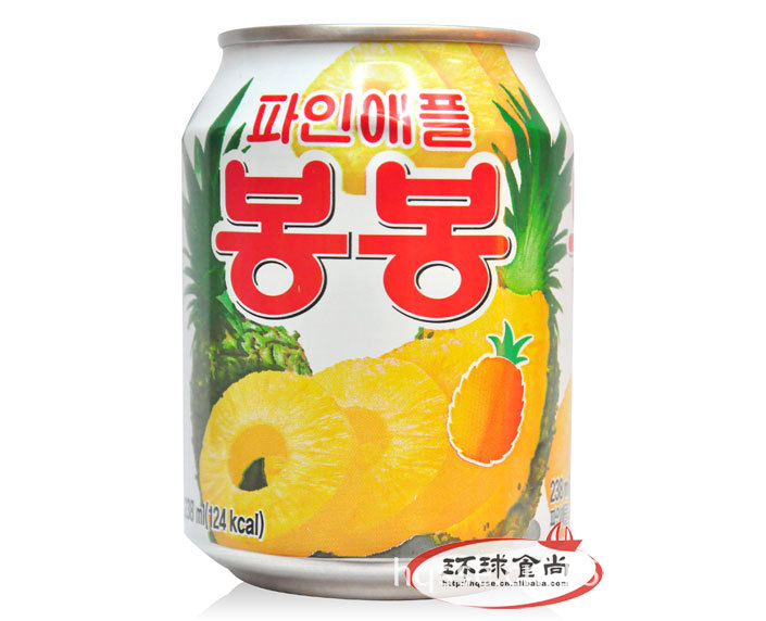韩国海太菠萝汁238ml*72罐/箱 进口饮料批发 进口休闲食品零食