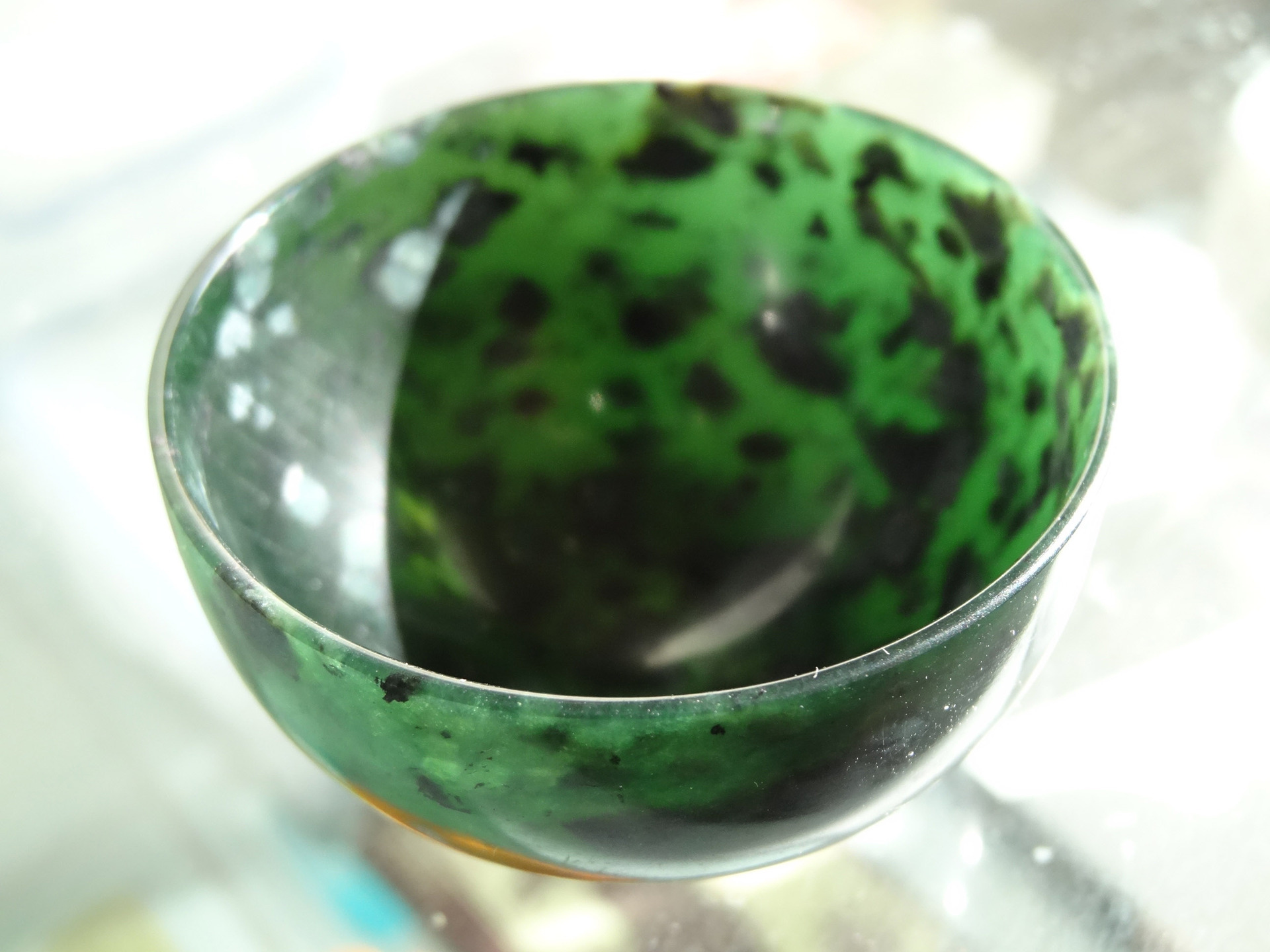 【厂家直销】酒泉玉祁连玉山丹鸳鸯玉玉碗平底碗 夜光杯茶具