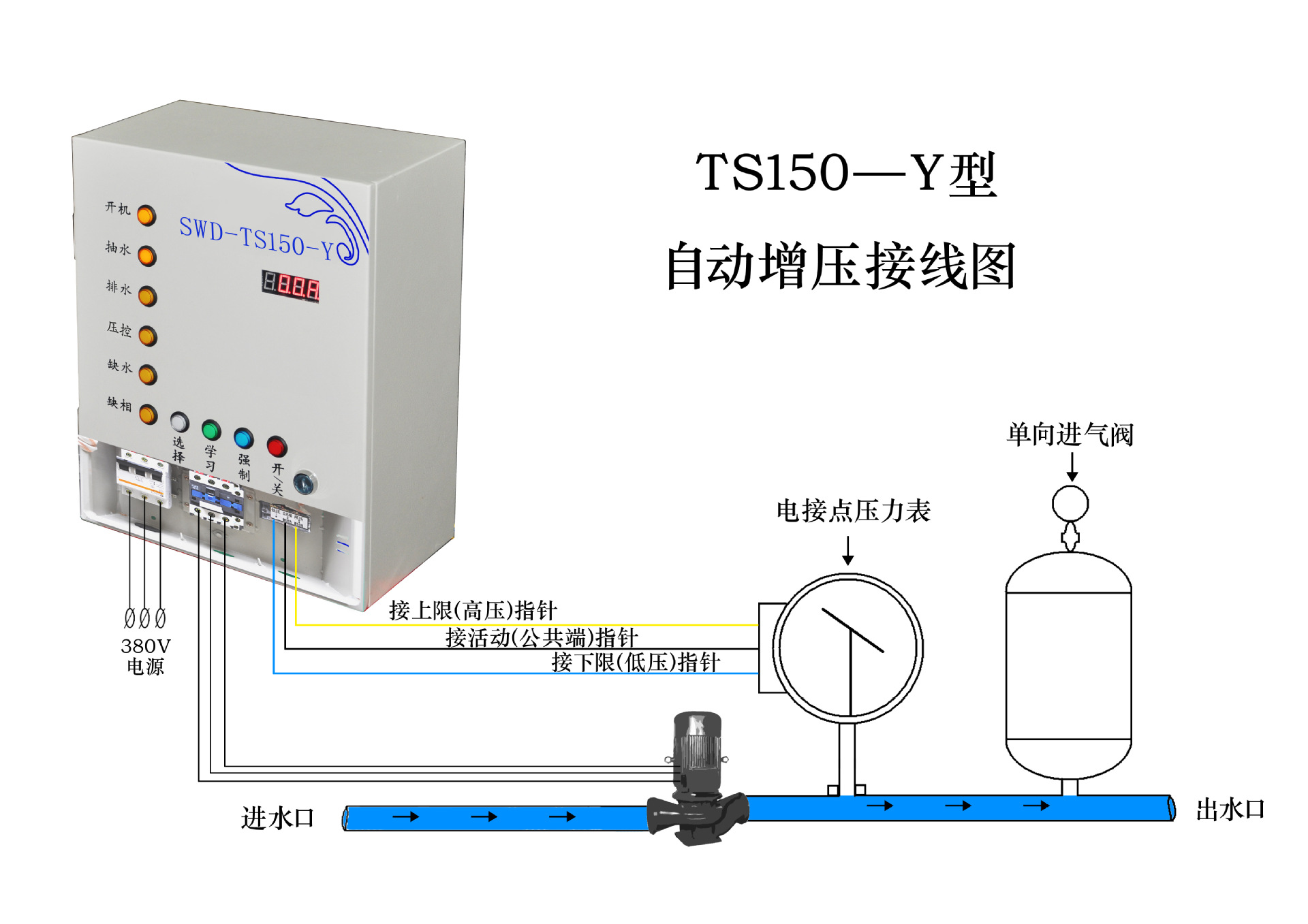ts150y智能水位水塔控制器地下室自动排水控制器保护型自动抽水