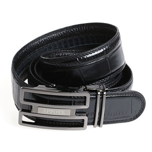 新款正品 金苹果品牌 休闲自动扣鳄鱼纹单面头层腰带