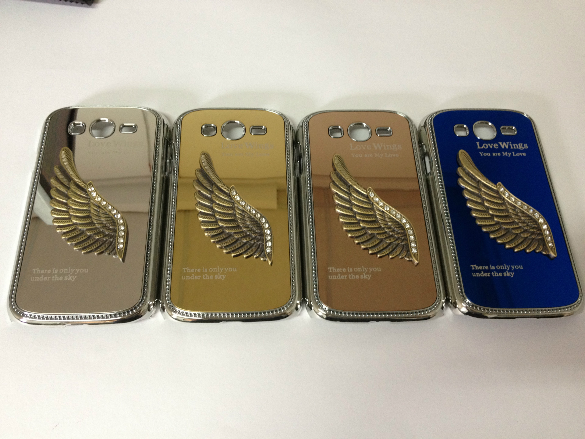 厂家直销 三星9082天使之翼系列金属手机保护套 镜光电镀