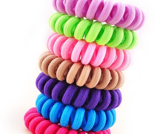 浙江金华新款 织布粗弹簧圈电话线皮筋发圈发绳 绒布经典韩版价格