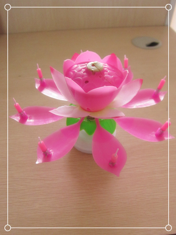 荷花旋转音乐生日蜡烛2013款a88004