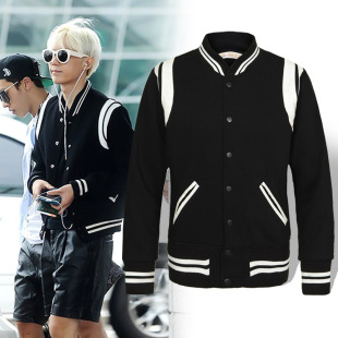 gd权志龙同款棒球衫卫衣 bigbang演唱会同款棒球服韩版立领外套