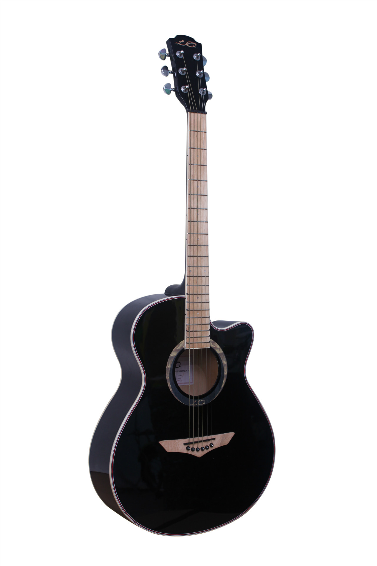 吉他lq(浪琴)牌fc-01标准40缺角民谣吉他图片_8