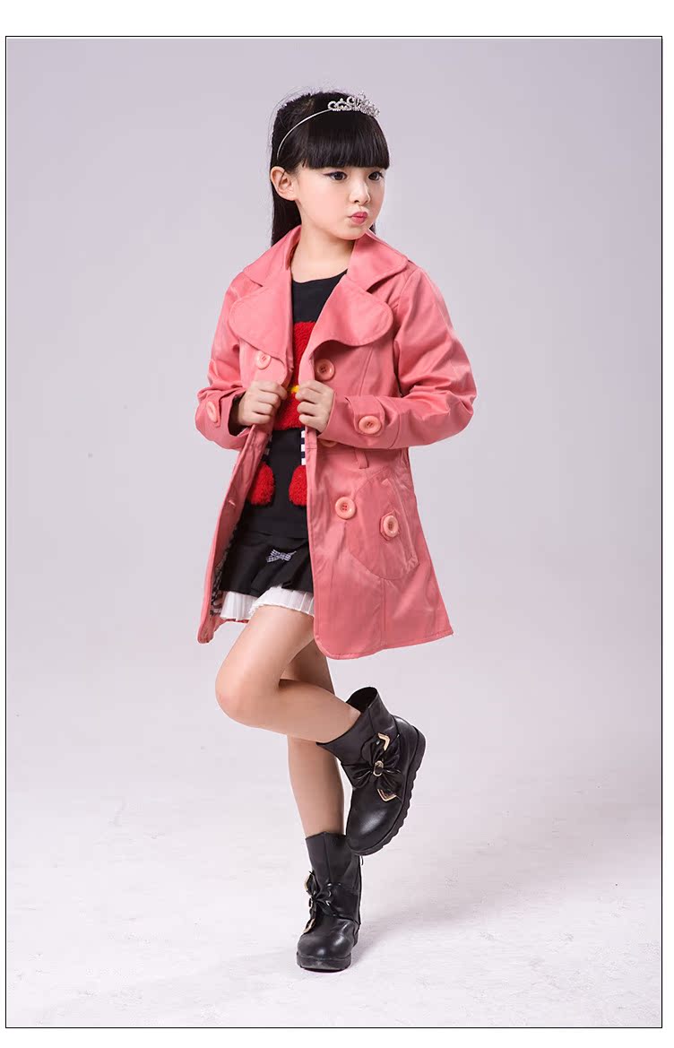 童装 女童 秋装2013新款女童风衣外套公主韩版儿童风衣女大童春秋