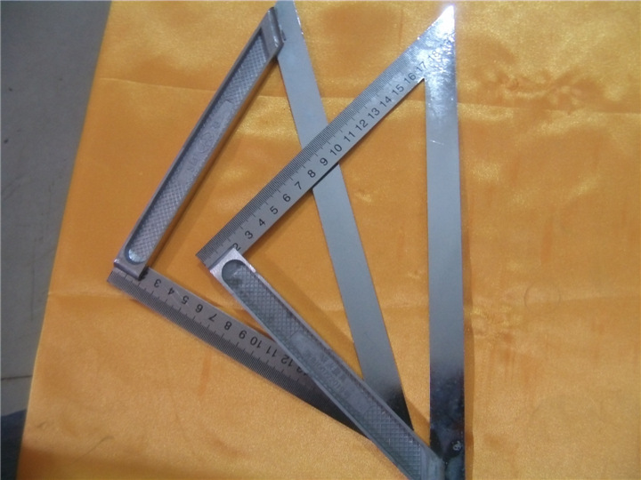 正品康钢 90度200mm不锈钢三角尺 角度尺 直角三角尺 45度钢角尺