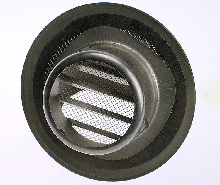 厂家热销不锈钢排气口空气净化设备新风系统球形百叶式圆形新风口