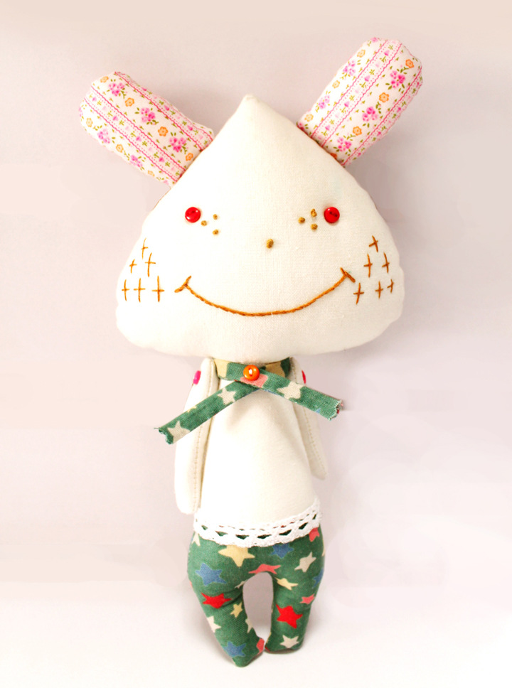 苏姑娘免裁剪手工布艺diy拼布材料包可爱兔弟兔妹玩偶厂家批发