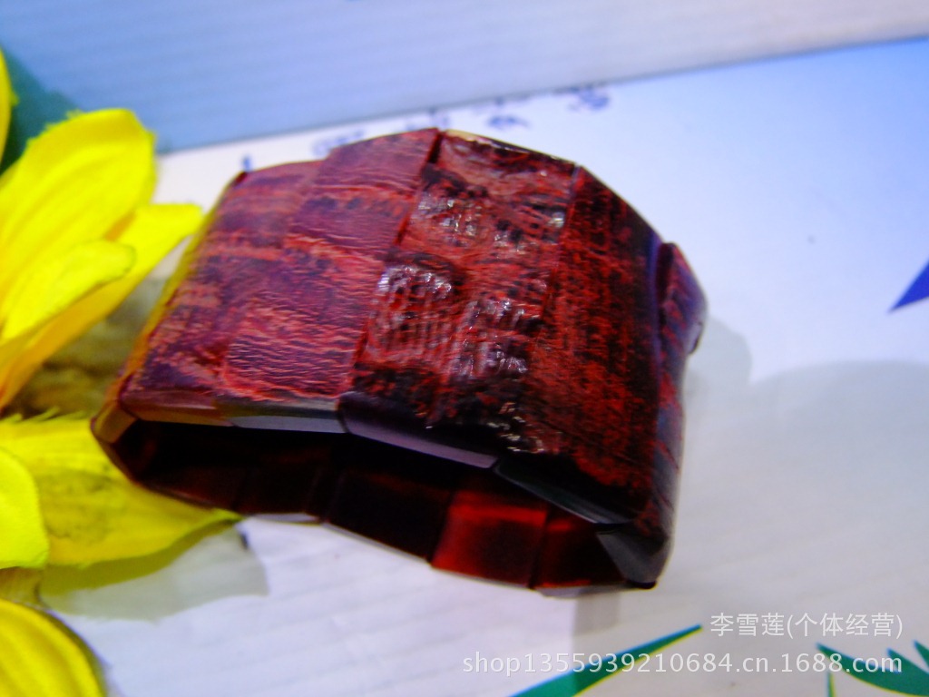 宽度4厘米天然红色海柳手链,海洋有机宝石,来自大海的礼物