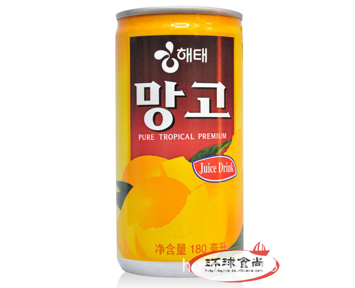 韩国海太芒果汁饮料180ml90瓶箱进口饮料批发