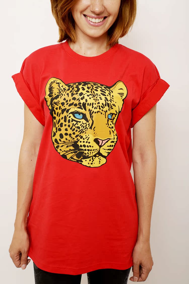 服装鞋帽箱包,钟表眼镜 女装 女式t恤 原单外贸欧美2013秋季新款豹子