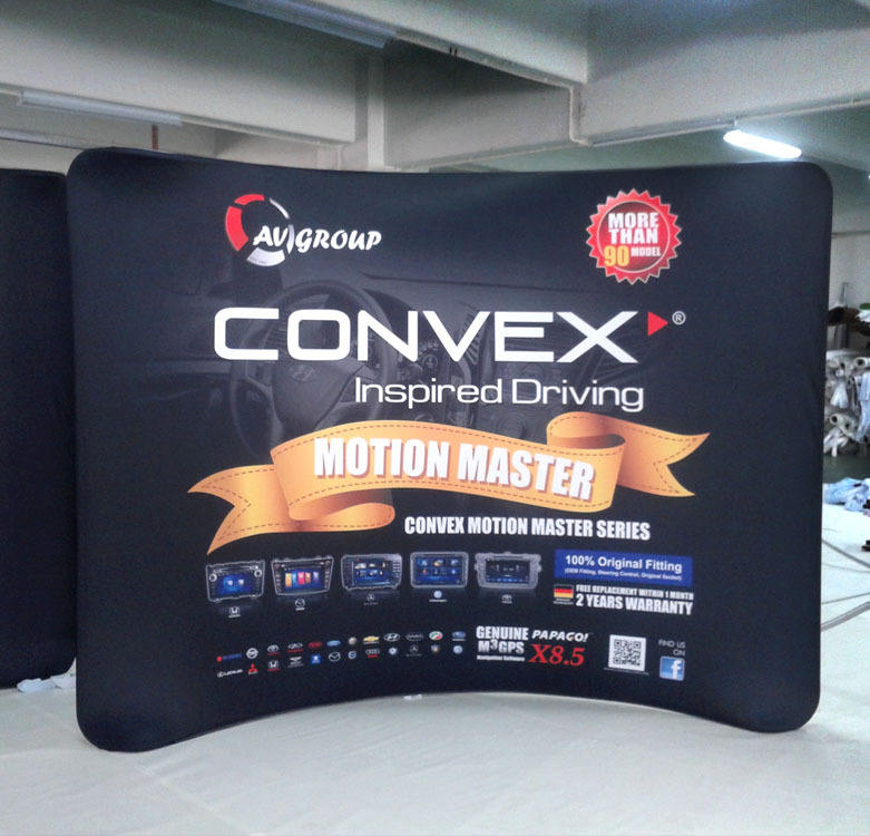 快幕秀 弹力布广告展架 快展架 展会展架系统 铝合金拉网展架