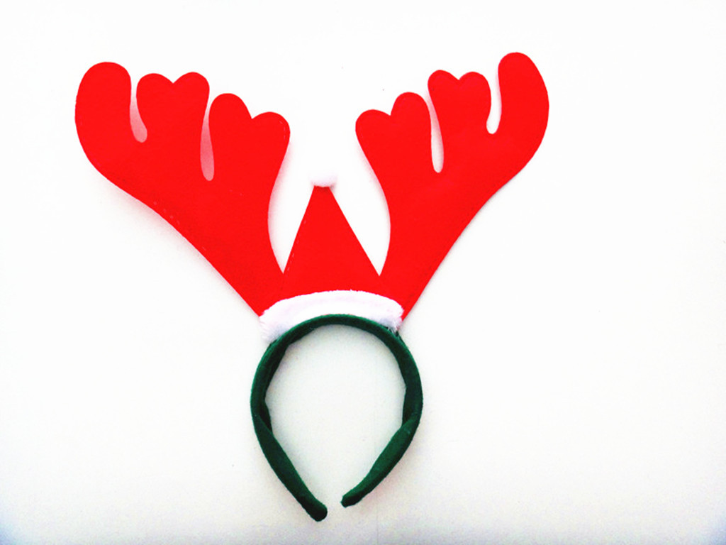 rl320-2头饰 圣诞节鹿角头箍 红色小帽鹿角 厂家直销 可定制批发
