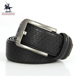 保罗骑士正品厂家批发 男士牛皮腰带 牛皮皮带一件代发 针扣皮带