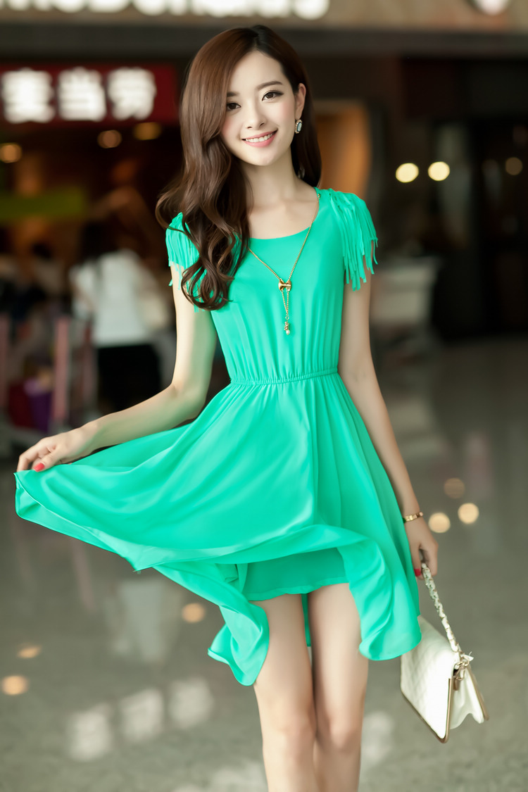 夏装新款雪纺连衣裙图片_12