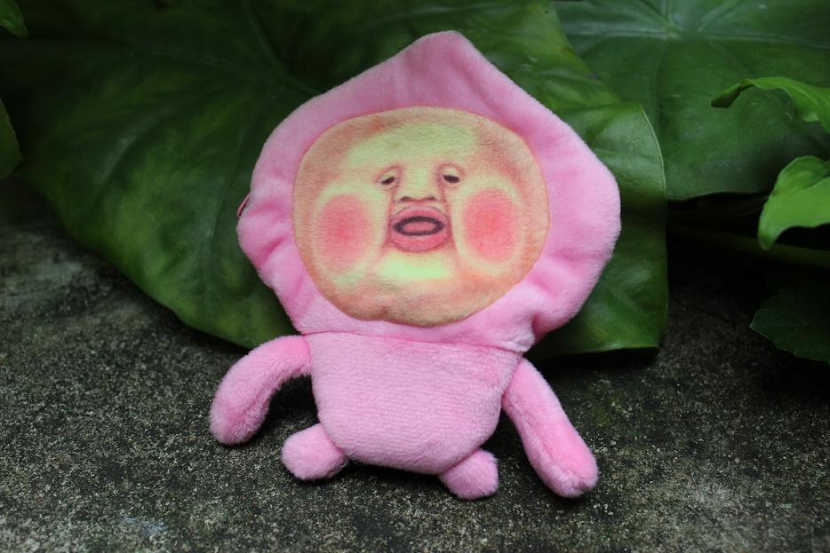 屁桃毛绒饰品 4寸屁桃君零钱包 毛绒玩具厂家-「人偶,娃娃玩具」