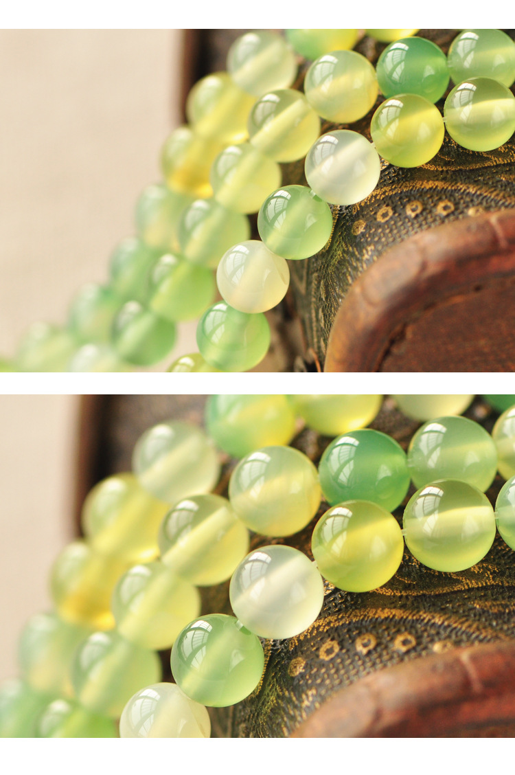 见成珠宝东海水晶批发葡萄绿玛瑙圆珠6-10mm半成品 diy手工手链