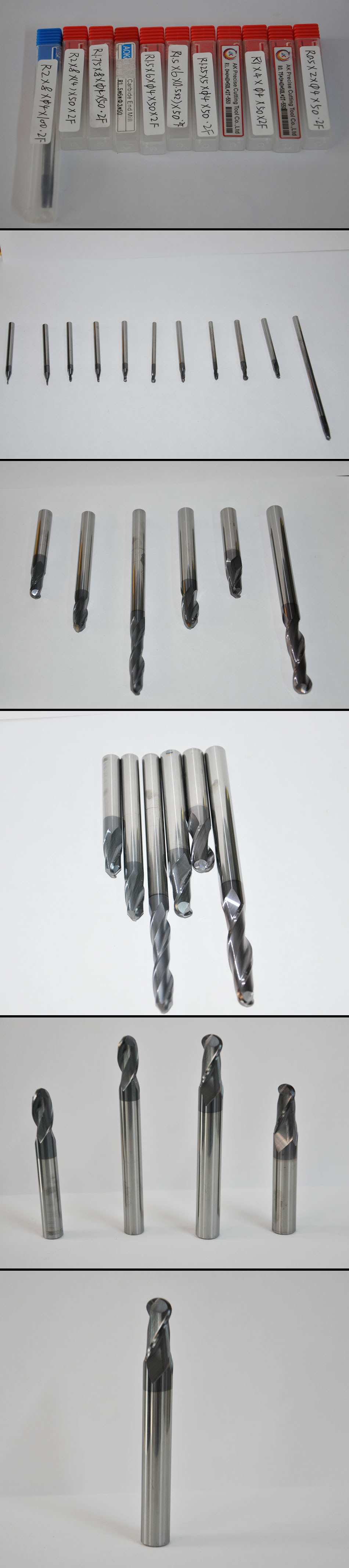 硬质合金 钨钢双刃球头立铣刀 精密数控刀具 锥度涂层r0.5-r6