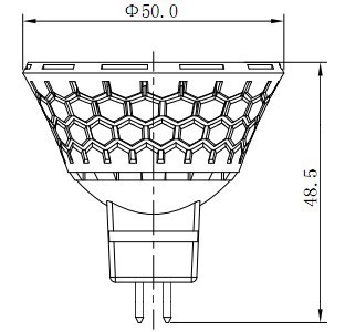 3 产品型号 pb-mr16-027 推荐功率 3-5w 颜色 白,灰,黑 尺寸 50mm 1.