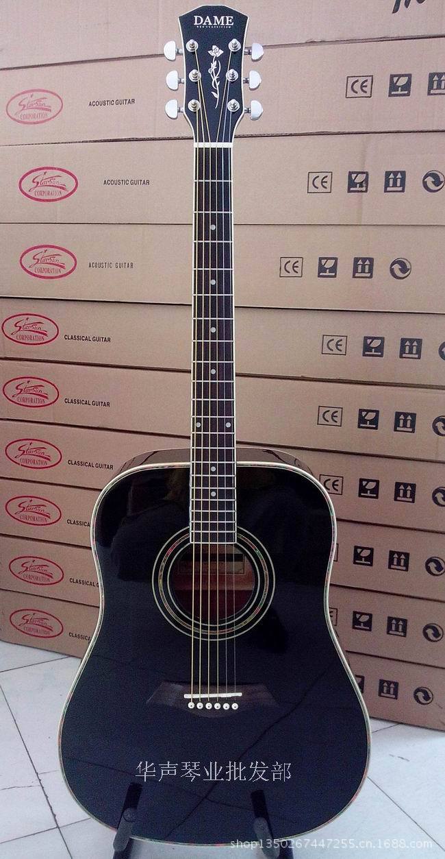 供应 韩国外单dame 星臣旗下41寸民谣电箱琴吉他 正品