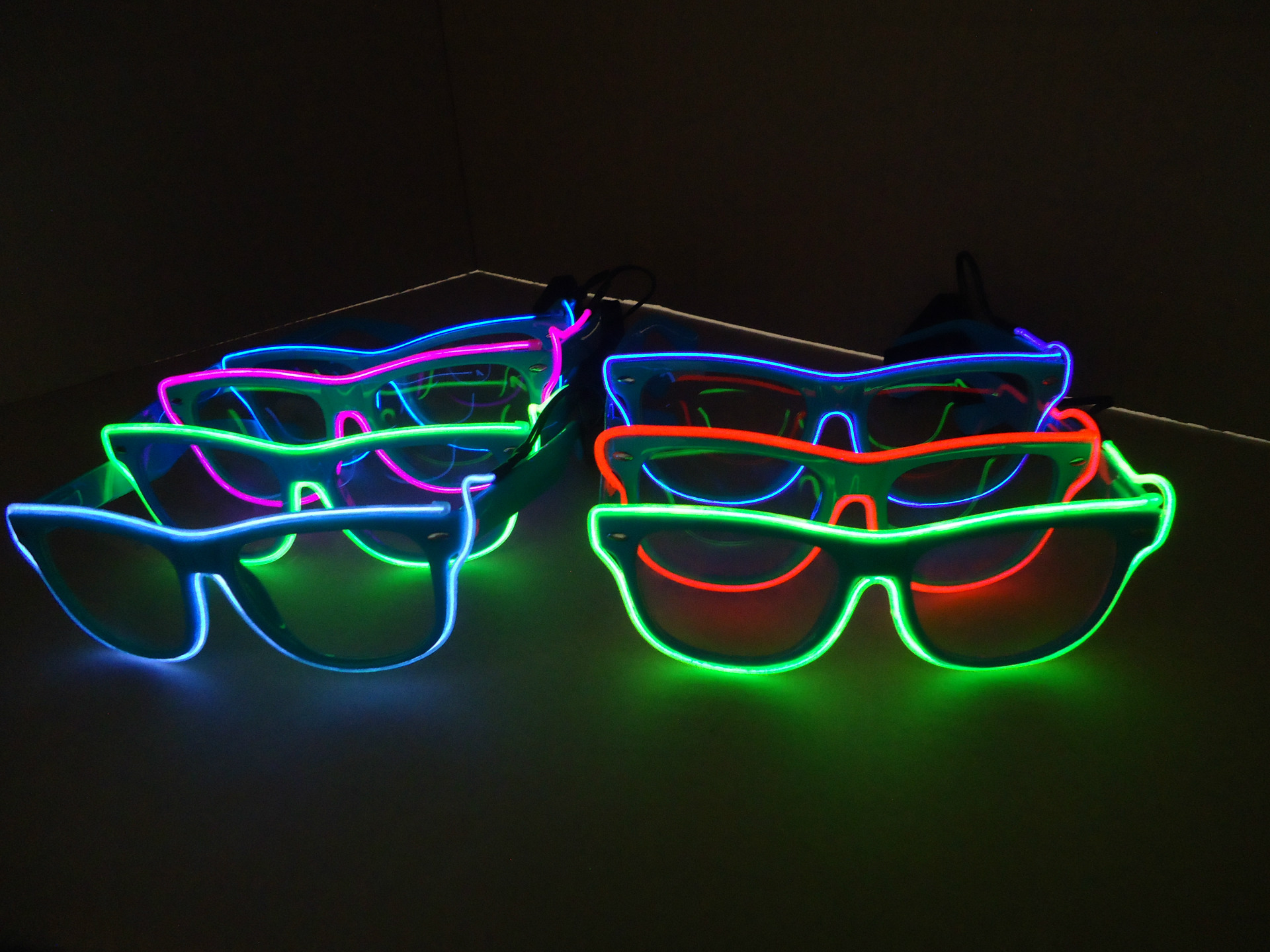批发销售 el荧光眼镜 发光眼镜批发 夜光眼镜 2015发光眼镜