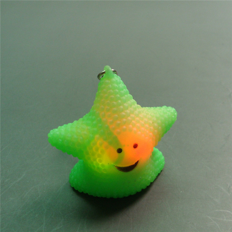 工厂直销海星小夜灯 闪光七彩挂件小夜灯 发光企业礼品小夜灯