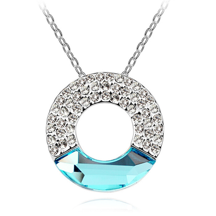奥地利水晶项链 满钻圆环饰品项链-月亮代表我的心 accessories