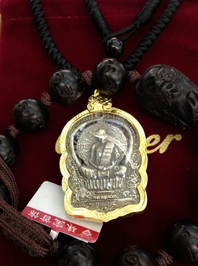 坤平将军 古曼 童 组合牌 泰国佛牌 真品 鎏金外壳