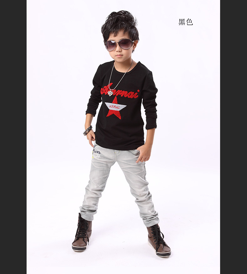 2013新款品牌童装男童长袖纯棉t恤 男孩子tshirt 热卖全棉儿童