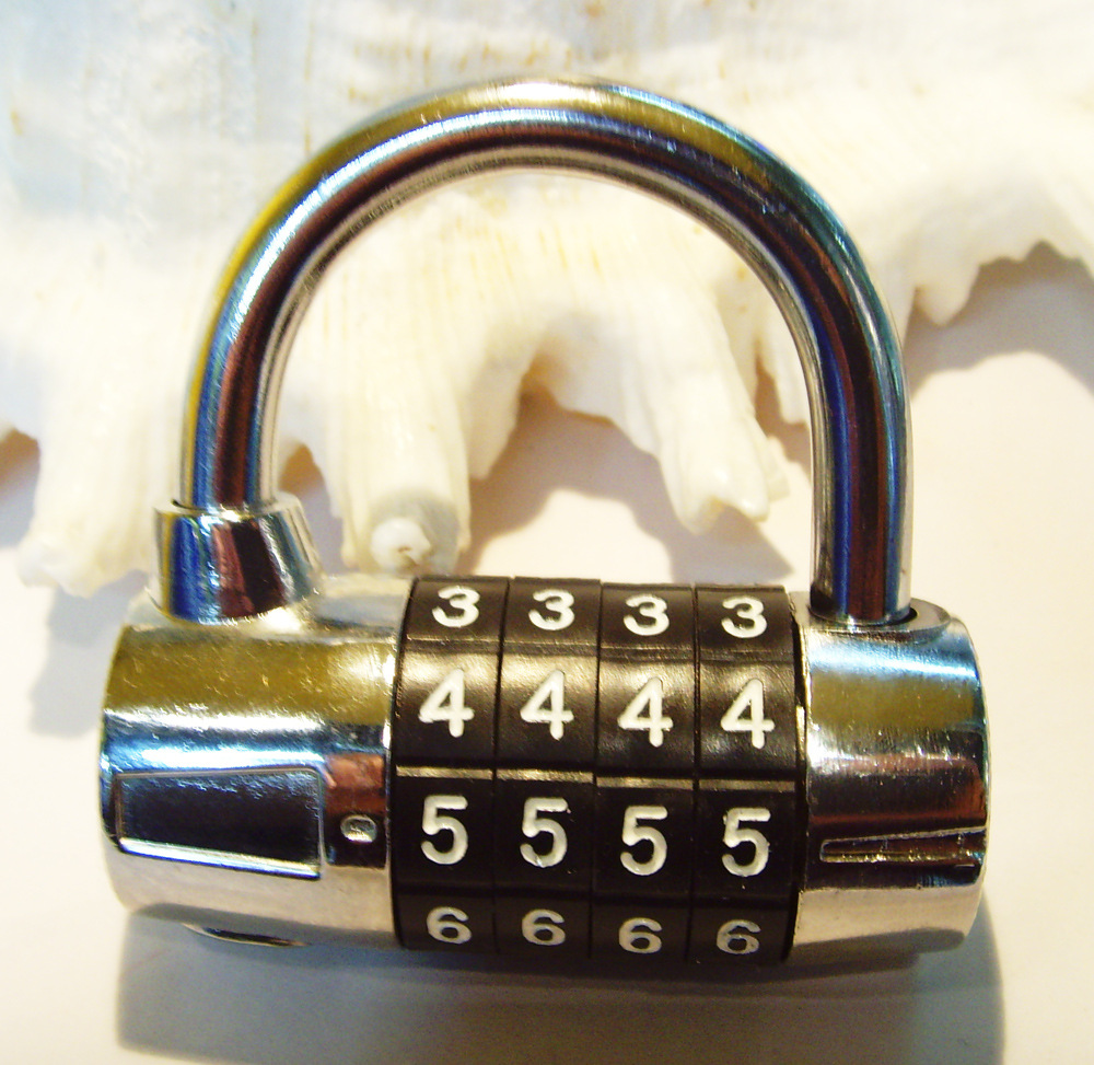 cr206 u型4位密码锁马蹄锁健身房储物柜密码锁