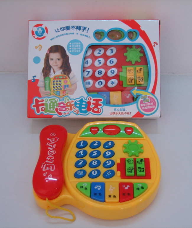 多功能卡通音乐电话玩具/可提问发光会唱歌宝宝益智启蒙教育玩具