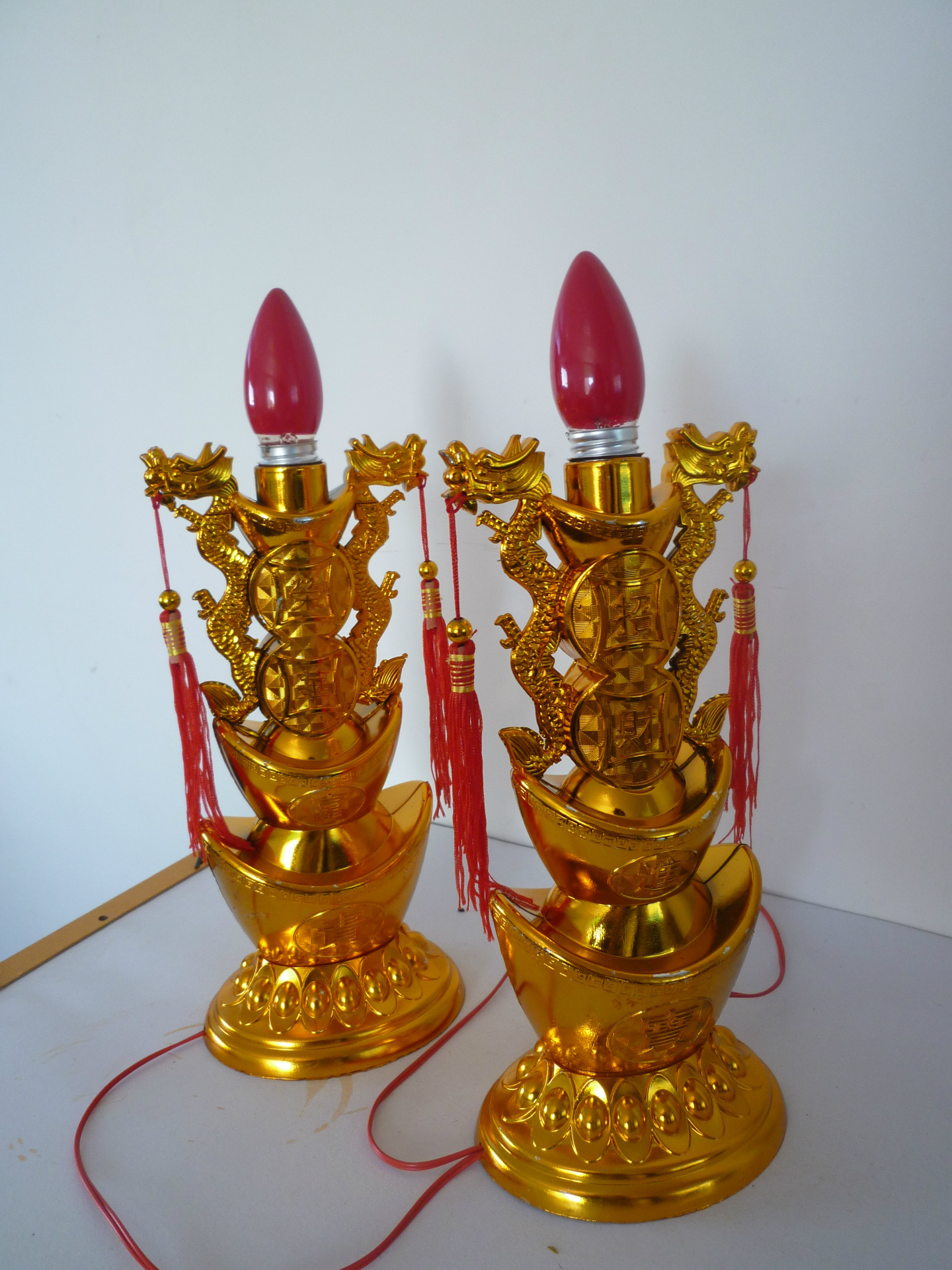 特大双龙元宝灯 如意牌佛教元宝灯 一对装 厂家直销 真空镀金工艺