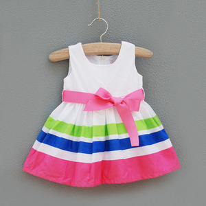 原单面料place 超清爽连衣裙 彩色女童裙子0.5 女童彩色连衣裙