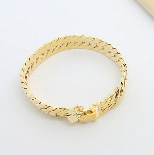 时尚优雅手链 千足金色镀金手链 高仿黄金结婚饰品