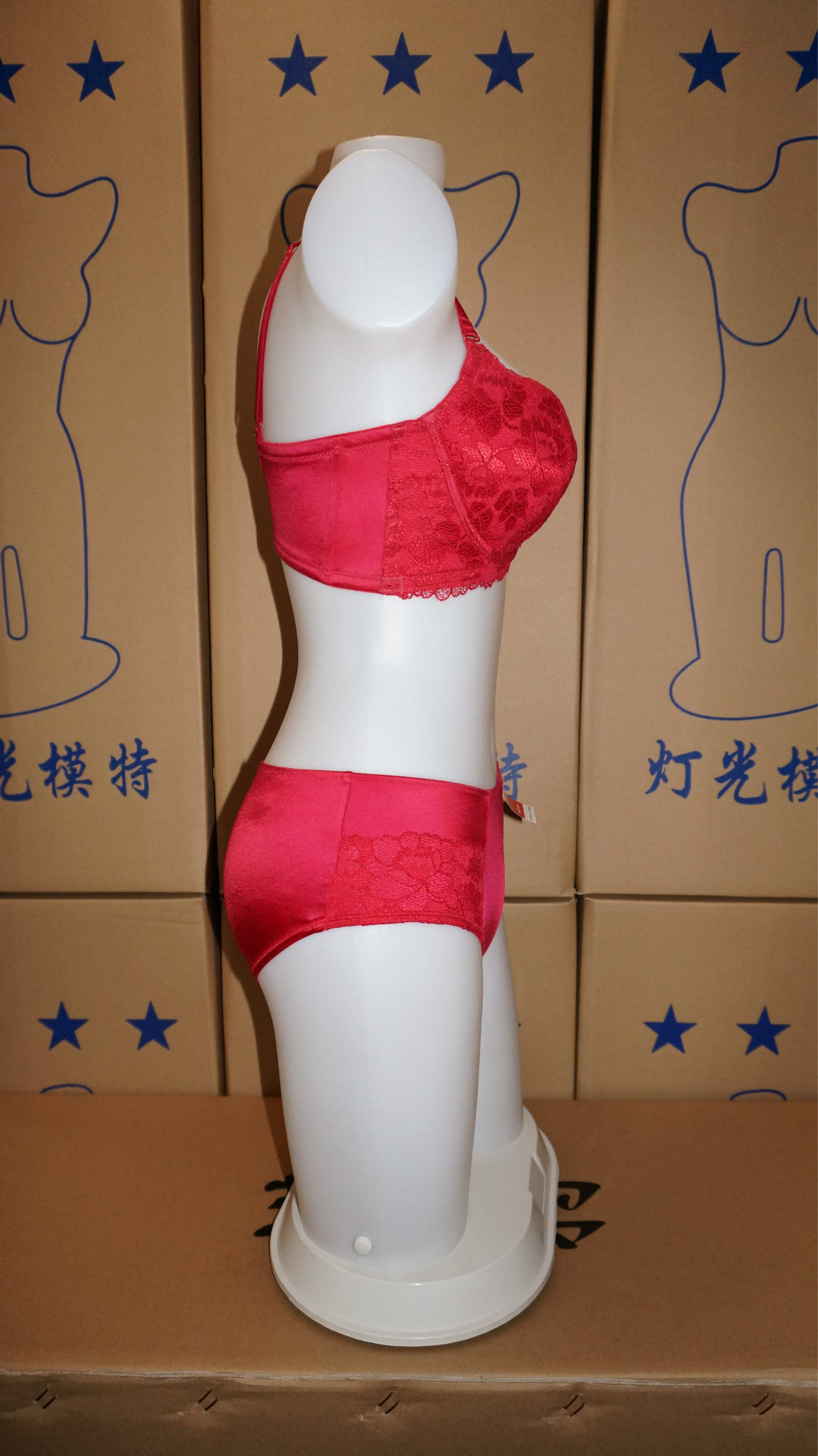 新款 灯光内衣模特道具 高肩 全身 胶底