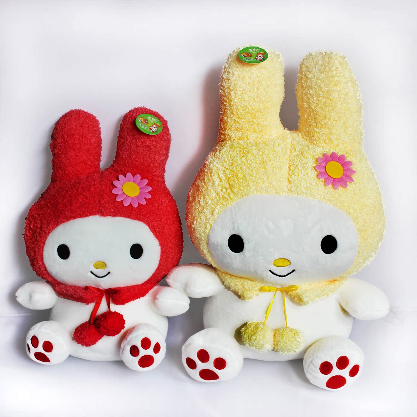 山东生产厂家直销批发瑞客毛绒玩具彩色坐兔公仔布娃娃一件代发货