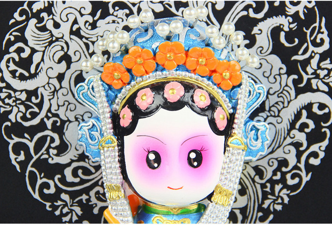 中国风外贸商务礼品戏剧脸谱板卡四大美女羞花杨贵妃扇子混批