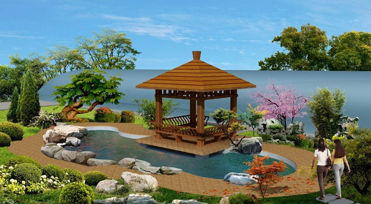 古亭凉亭亭子厂家直销可订做 塑木凉亭6公园景区凉亭仿古亭