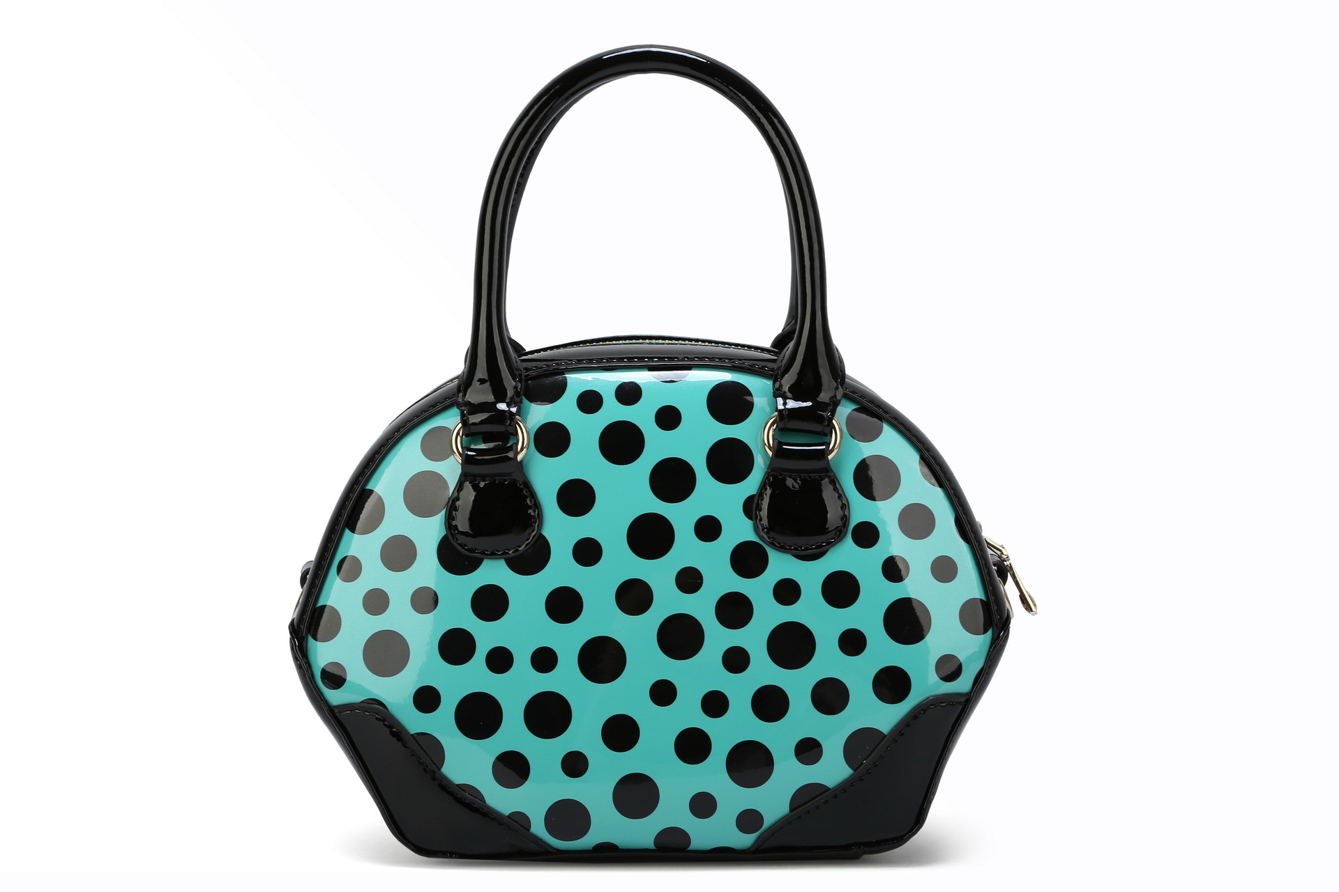 时尚流行可爱笑脸波点真皮女士包包