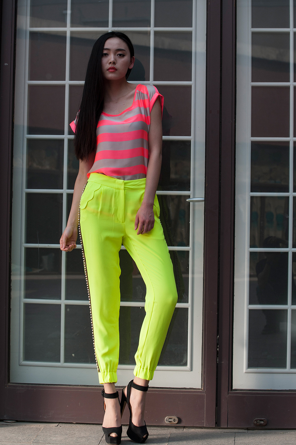 一件代发2013新款时尚夏季清凉宽松小脚裤女裤浅绿色真丝打底裤