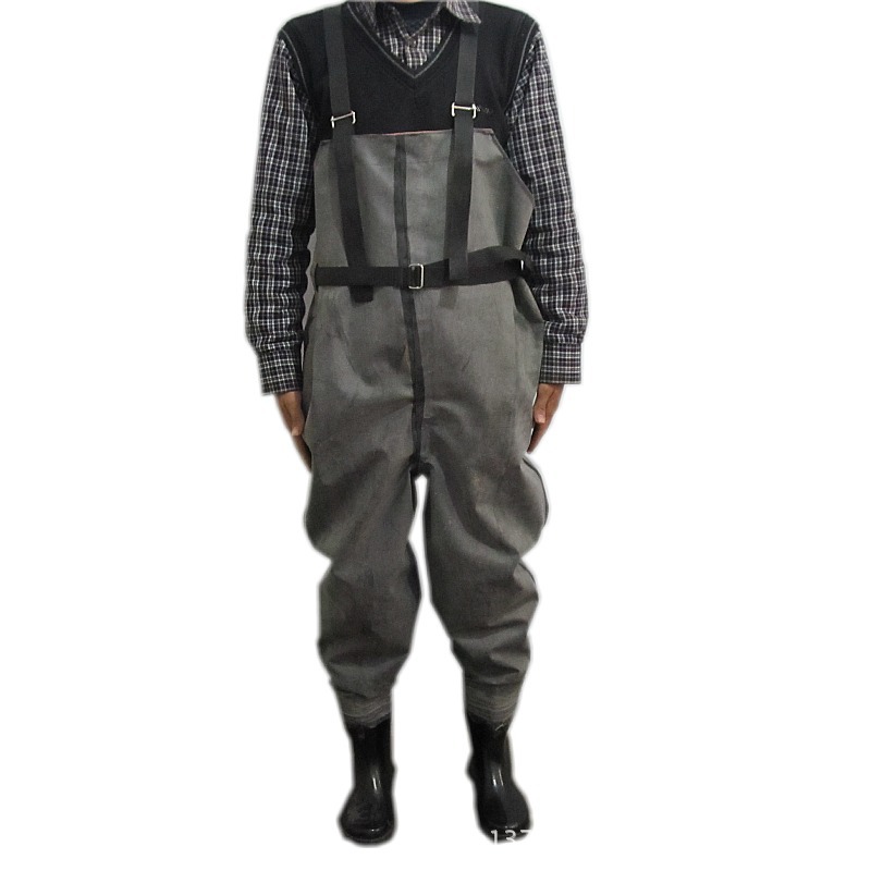 批发全橡胶加厚下水裤半身裤电鱼防水裤钓鱼裤